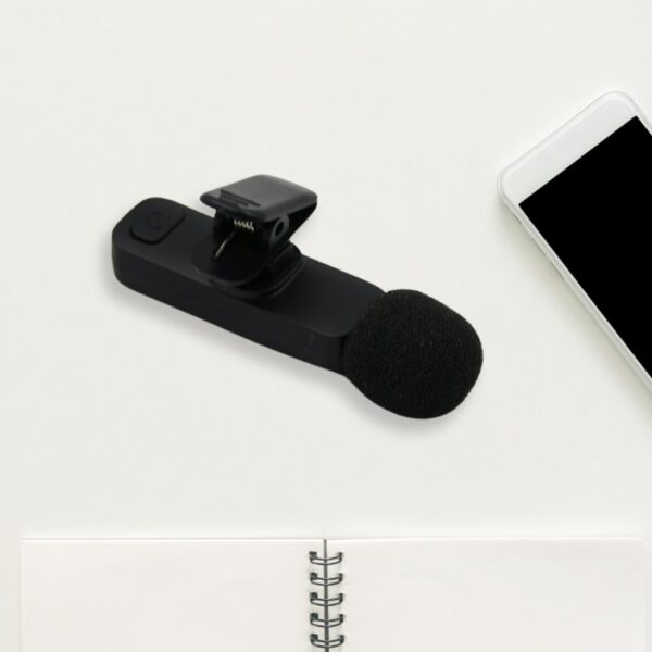 Intelligent Noise Cancelling Live Streaming Clip on Microphone for Type-C & for iPhone with Charging Mini Wireless Lapel Collar Microphone - Image 3