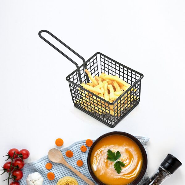 frying baskets for chips Stainless Steel Snack Basket Potato Mesh Strainer Basket French Fries Food Basket Food Strainer Cooking Tools frying basket - Image 3