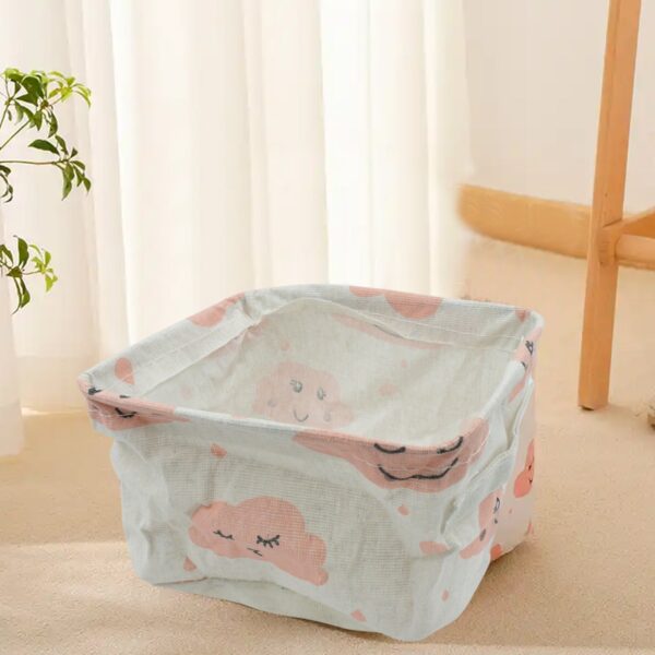 Small Foldable Storage Boxes Cubes Container Organizer Baskets Fabric Drawers Bedroom, Closet, Toys, Thick Cloth Shimmer, Home Decor Organizers Bag for Adult Makeup, Baby Toys liners, Books - Image 5