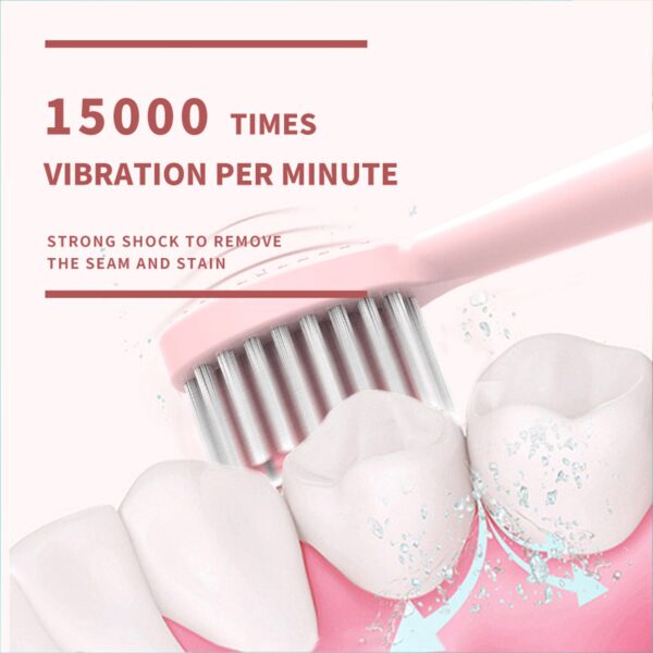 Electric Toothbrush for Kids and Adults Travel Portable Toothbrush With Extra 1 Brush Heads With 1 Battery - Image 3