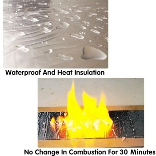 SELF-ADHESIVE INSULATION RESISTANT HIGH TEMPERATURE HEAT REFLECTIVE ALUMINIUM FOIL DUCT TAPE ROLL (0.9MM) - Image 5