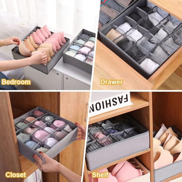 Folding Removable Tie Necktie Sock,Handkerchiefs, Ties, Belts and Underwear Storage Boxes, Easy Assemble Lightweight Folding for Home Daily Use (1 Pc Mix Design) - Image 6
