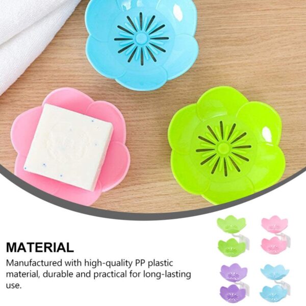 Dabble Layer Flower Self Draining Soap Dish Holder, Bathroom Shower Soap Holder Dish Storage Plate Tray for Bathroom, Kitchen, Bathtub - Image 5