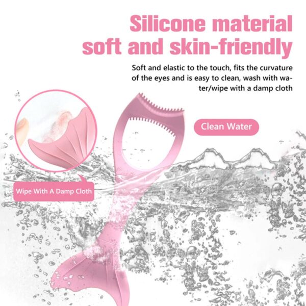 Multifunctional Easy To Clean Curved Silicone Eyeliner Stencils Wing Tips Quick Reusable for Makeup Tool for Beginners, Eyelashes Brush Curler Comb Eye Makeup Tool Female Supply (1 Pc) - Image 3