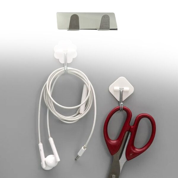 Self-Adhesive Wall Hooks (6 Pcs): Stainless Steel, Multipurpose for Home - Image 5