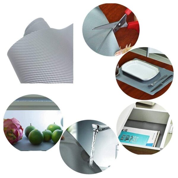 Multipurpose Anti-Slip Mat Liner Roll - 45cmx5m for Kitchen, Bathroom, Cabinet, Drawer, Shelf & Fridge - Image 5