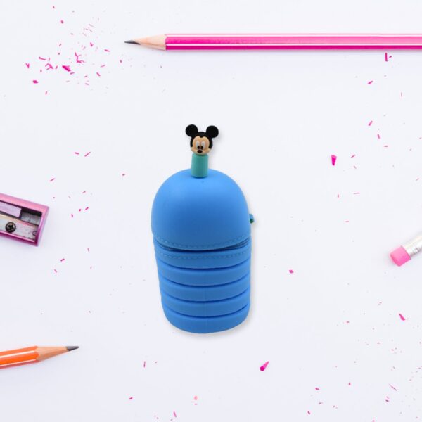 Pencil Case Is Made Of Silicone Telescopic Pen Holder, with Zipper Closure And Large Capacity Office Home School School-pink Boys For Girls Secondary School Clear Pencil Case - Image 3