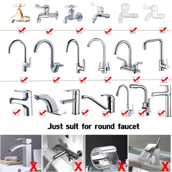 Faucet Sprayer Filter Nozzle for Kitchen & Bathroom | Rotatable Adjustable Tap for Wash Basin Removable Water Aerator Kitchen Tap - Image 5