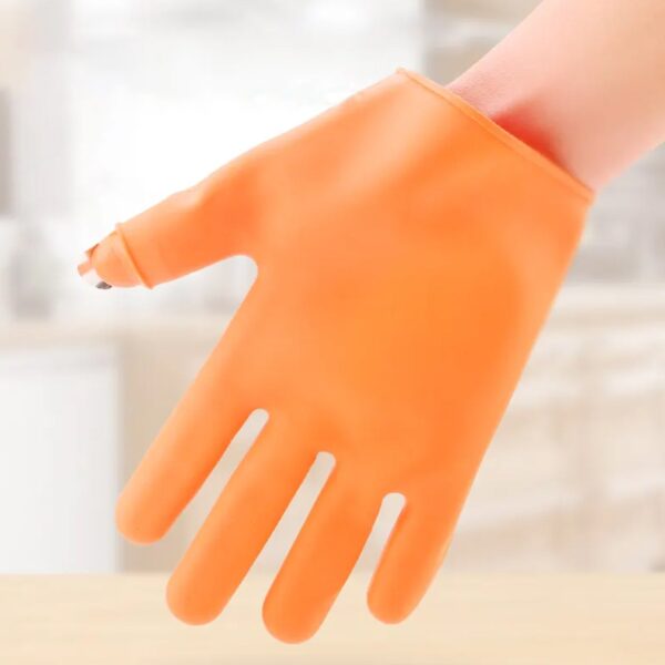 Gloves Silicone Thumb Knife Finger Protector Gears Cutting Vegetable Harvesting Knife Pinching Plant Blade Scissors Garden Gloves, Right-Handed Gloves (1Pc) - Image 6