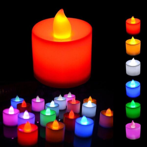 Multicolor LED Tealights Candles (24 Pack): Festive Decorations - Image 5