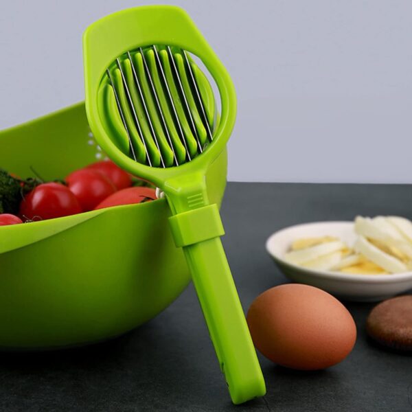 Multipurpose Slicer with Seven Blades, Egg Slicers Stainless Slicer, Strawberry, Tomato, Kiwi, Fruit Cutter, Divider Separator - Image 2