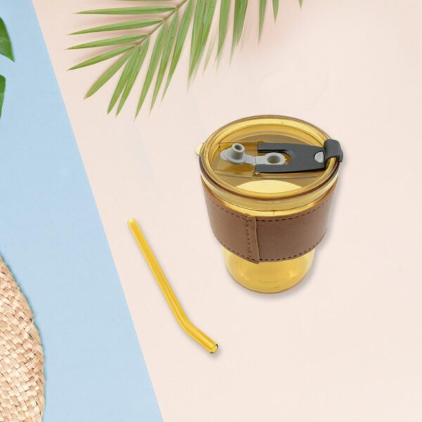 Glass Coffee Mug with Straw & Lid: Perfect for Home & Travel - Image 5
