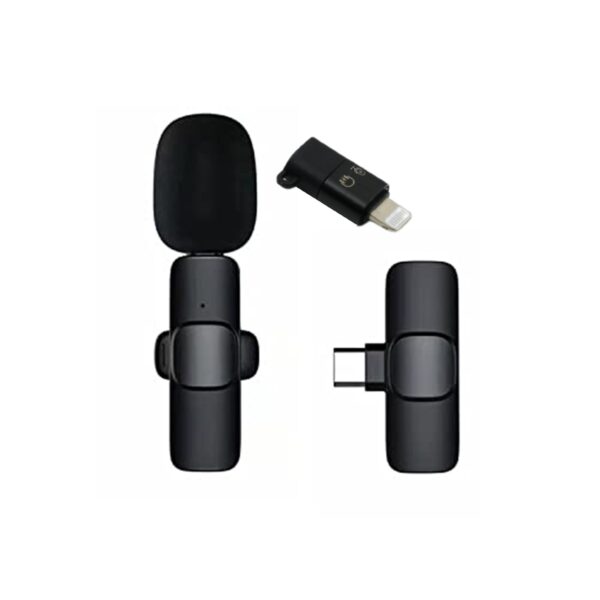 Intelligent Noise Cancelling Live Streaming Clip on Microphone for Type-C & for iPhone with Charging Mini Wireless Lapel Collar Microphone - Image 4