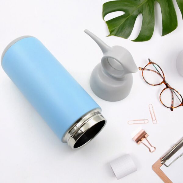 Stainless Steel Water Bottle With Handle Easy to Carry, Fridge Water Bottle, Leak Proof, Rust Proof, Hot & Cold Drinks, Gym Sipper BPA Free Food Grade Quality, Steel fridge Bottle For office/Gym/School (Approx 500 ML) - Image 5