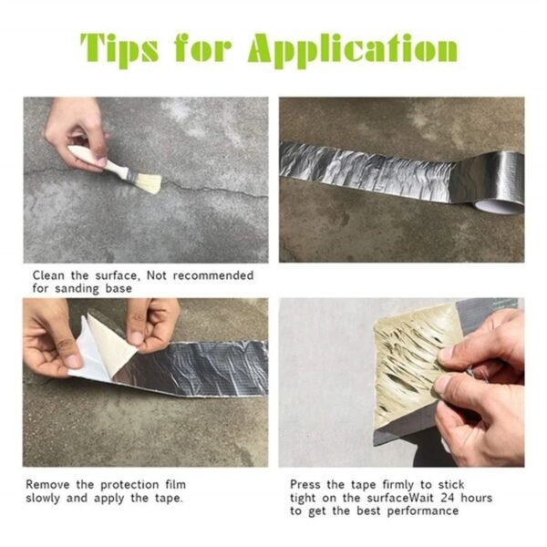 SELF-ADHESIVE INSULATION RESISTANT HIGH TEMPERATURE HEAT REFLECTIVE ALUMINIUM FOIL DUCT TAPE ROLL (0.9MM) - Image 6
