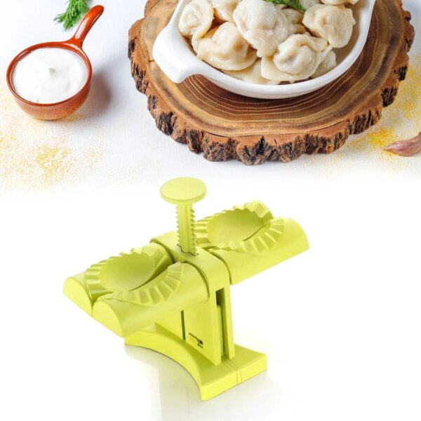 DUMPLING MAKER MOLD,DOUBLE HEAD DUMPLING MOLD WRAP TWO AT A ONE TIME,HOUSEHOLD DUMPLING MAKER MOULD,EASY-TOOL FOR MAKING DUMPLINGS,DUMPLING PRESS MOLD KITCHEN ACCESSORIES (Brown Box) - Image 9