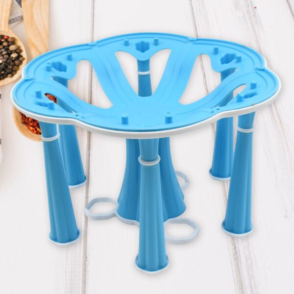 Miracle Plastic Glass Stand / Tumbler Holder / Glass Holder for Kitchen / Dining Table 6 Glasses Stand With 3 Pepper Salt (Moq :- 2 Pc) - Image 5