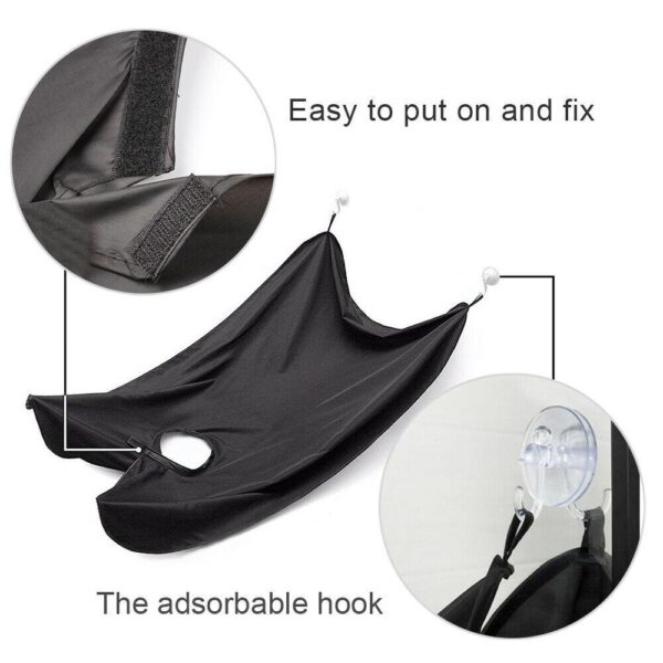 Black Beard Apron Hair Clippings Catcher Grooming Bib - Image 7