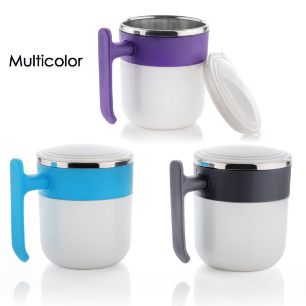 Stainless Steel Lid Cover Hot Coffee/Tea Mug Hot Insulated Double Wall Stainless Steel, Coffee and Milk Cup with Lid - Coffee Cup (1 Pc ) - Image 5