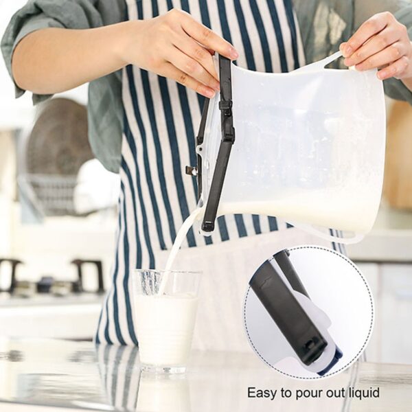 Eco-Friendly Food Storage: Reusable Silicone Bags (3-Pack) - Leakproof & Safe - Image 3