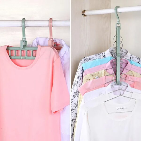 HOLE PLASTIC HANGER HANGING HOOK INDOOR WARDROBE CLOTHES ORGANIZATION STORAGE BALCONY WINDOWSILL SUIT RACKS - Image 3