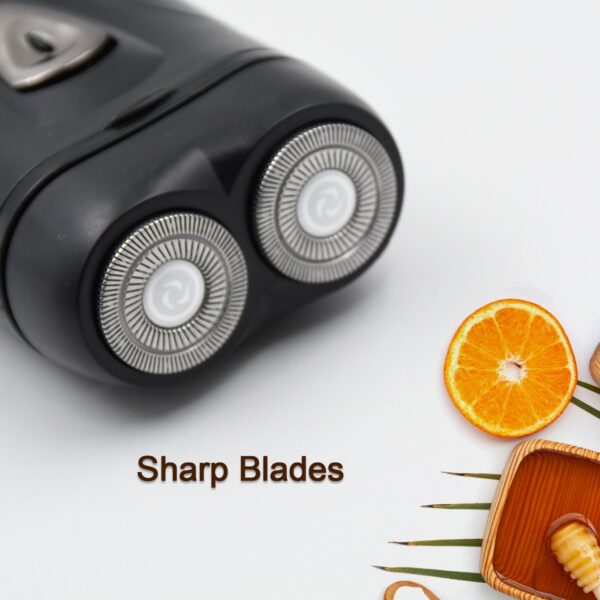 Men's Electric Shaver with Double Floating Heads Rechargeable | Portable, Cordless, Travel Electric for Men | USB Rechargeable Shaver | Water Resistant | Flexible Floating Shaving Heads - Image 5