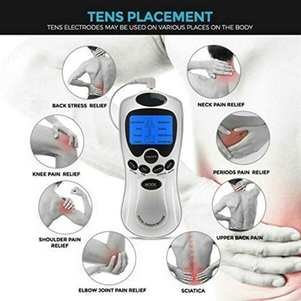 Multifunctional Massager, Health Care Digital Chinese Meridian Tens Therapy Massager Relax Body Muscle Acupuncture Machine 4 Electrode Pads & Charger Adapter and Cable, Physiotherapy, Electric Digital Therapy neck back Mane Massage - Image 7
