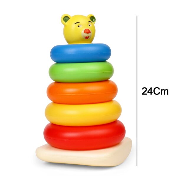Plastic Baby Kids Teddy Stacking Ring Jumbo Stack Up Educational Toy 5pc - Image 5
