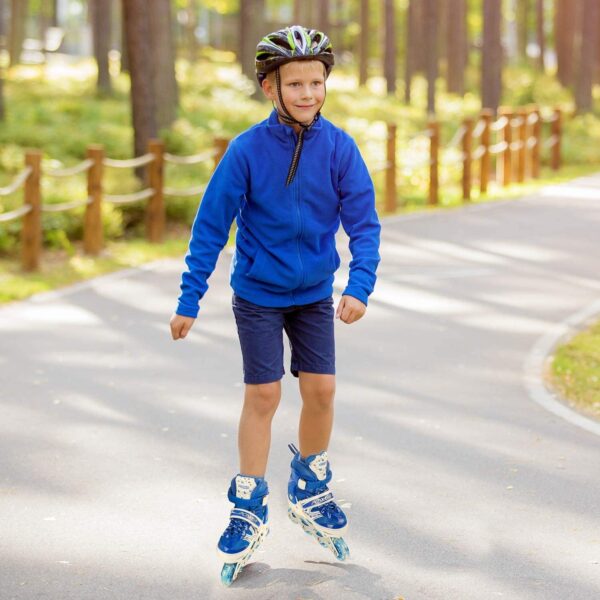 Inline Skates With Led Flashing Light Wheel With Adjustable Length Skate Premium High Quality Skates Pair (Roller Skate , Skating) - Image 4