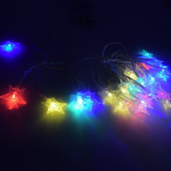 28 LED / Star 3.9 Meter Star Shape Led Light Battery Operated with Flashing Modes for Home Decoration, Kids Room, Waterproof Diwali & Wedding LED Christmas Light Indoor and Outdoor Light ,Festival Decoration (Multicolor Battery Not Included 3.9Mtr) - Image 8
