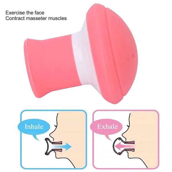 Silicone Facial Jaw Exerciser Breathing Type Face Slimmer, Breathing Type Face Slimmer Face Lift Inhaling & Exhaling Tool, Look Younger and Healthier - Helps Reduce Stress and Cravings - Image 3