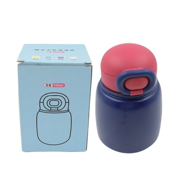 Multifunctional Double-Wall Outside Plastic & Inner Side Steel Water Bottle Cup With Dori Easy to Carry, lock System & Straw, Spill Proof with Leakproof Drinking Cup for Office Mug, Home, Travel, School (700ml) - Image 5