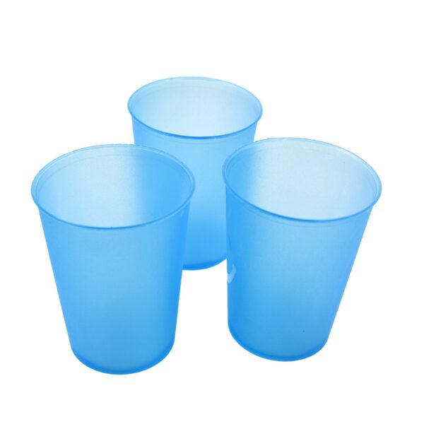 Plastic Tumblers Lightweight Cups / Glass Reusable Drinking Cups Restaurant Cups Safe Beverage Tumblers Glasses for Kitchen Water Transparent Glasses 3 pc Set - Image 4