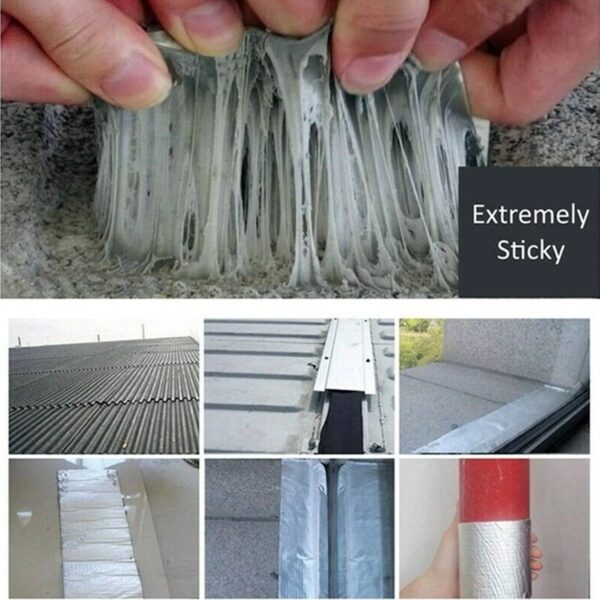 SELF-ADHESIVE INSULATION RESISTANT HIGH TEMPERATURE HEAT REFLECTIVE ALUMINIUM FOIL DUCT TAPE ROLL (0.9MM) - Image 4