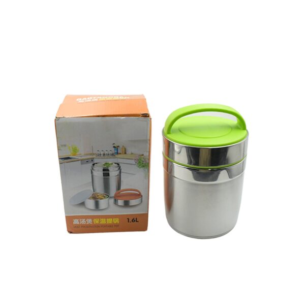 LEAK-PROOF THERMOS FLASK FOR HOT FOOD, WARM SOUP CUP, VACUUM INSULATED LUNCH BOX, FOOD BOX FOR THERMAL CONTAINER FOR FOOD STAINLESS STEEL (1.6 L) - Image 4