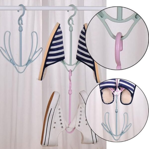 Shoes Drying Hanger, Rotatable Shoe Hanging Racks for Balcony Closet (1pc) - Image 3