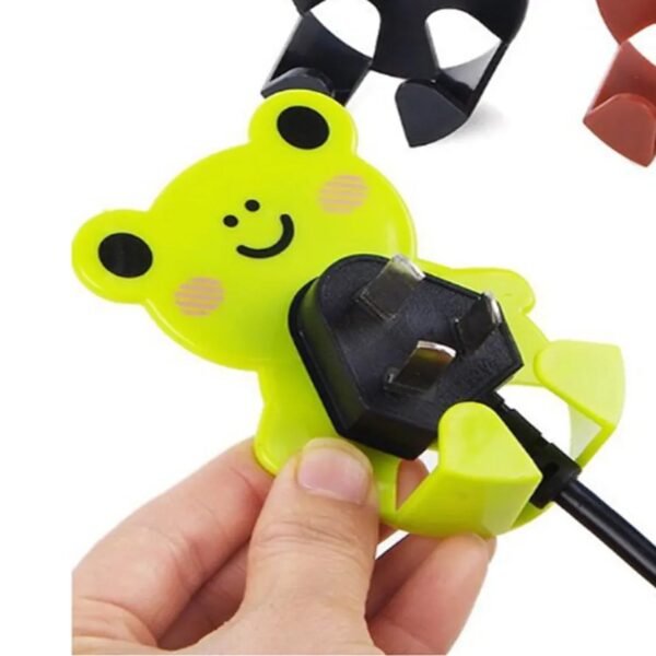 Plastic Adhesive Cable Plug Hook Bathroom Power Plug Socket Holder for  office, home and restaurant use 2 pc Set - Image 5