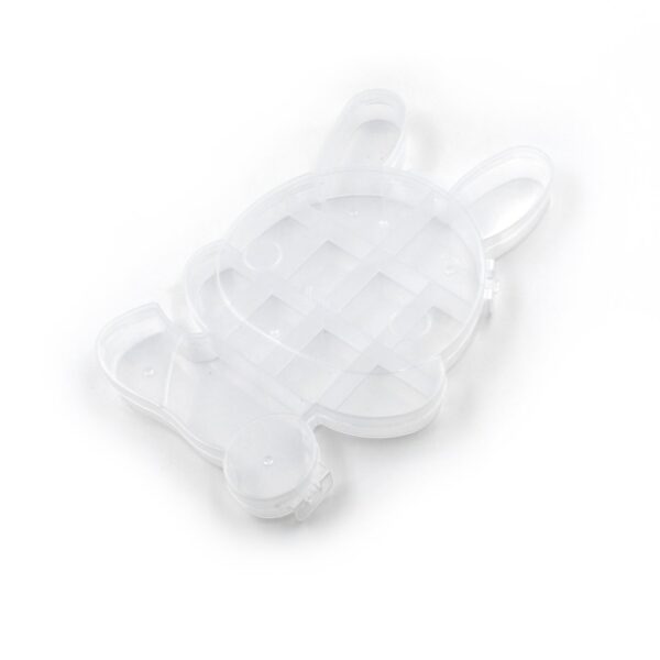 Transparent Cartoon Bear Clear Plastic Storage Box Jewelry Organizer Holder Cabinets For Small objects (1 Pc Mix Color) - Image 4