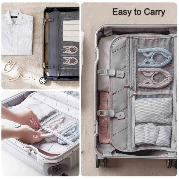 10 Pcs Portable Folding Clothes Hanger Creative Travel Easy to Carry Clothes Hanger for Adults and Children - Image 7