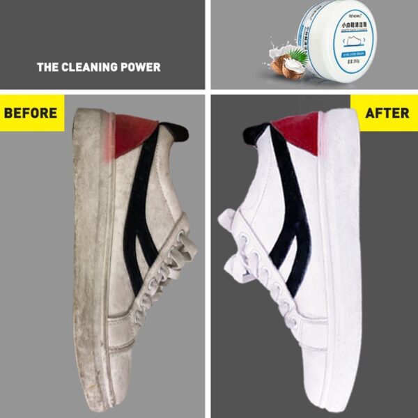 Stain Remover Cleansing Cream for Shoe Polish Sneaker Cleaning Kit Shoe Eraser Stain Remover White Rubber Sole Shoe Cleaner White Shoe Cleaning Cream Stain Remover (260 Gm) - Image 7