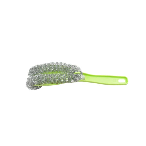 Wire Kitchen Washing Brush, Plastic Small Brush, Cleaning Brush, Bend Handle Pot Washing Brush (2 Pc) - Image 4