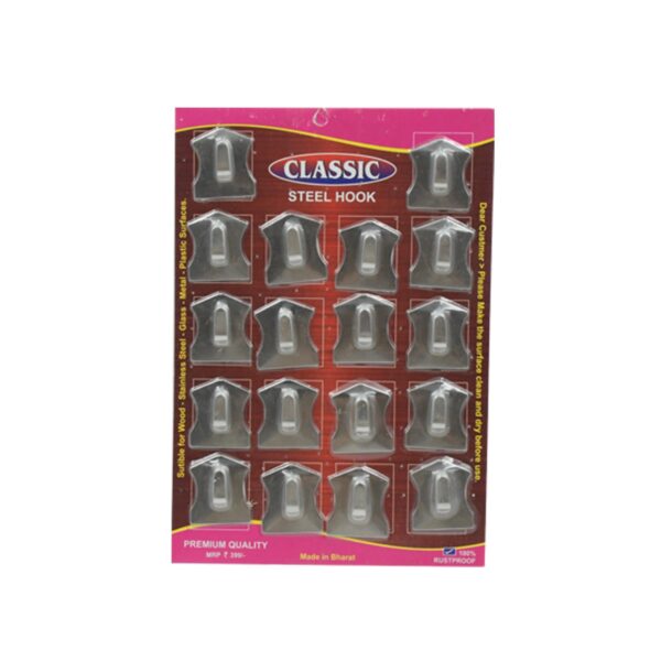 18-Piece Stainless Steel Wall Hooks: Organize Your Home Effortlessly - Image 5