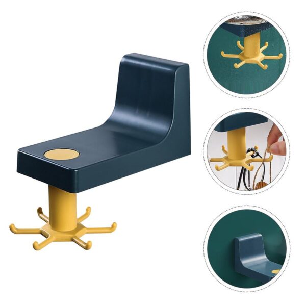 360 Degree Rotating Self Adhesive Plastic Wall Hook Hanger; Multifunctional Hanger with 6 Heavy Duty Claw Hooks - Image 6