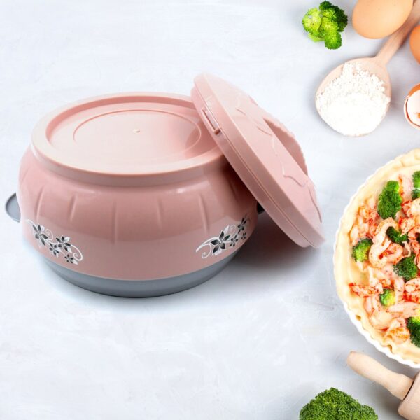 4500ml Insulated Casserole Box (Steel): Floral Print, Keeps Food Hot/Cold - Image 6
