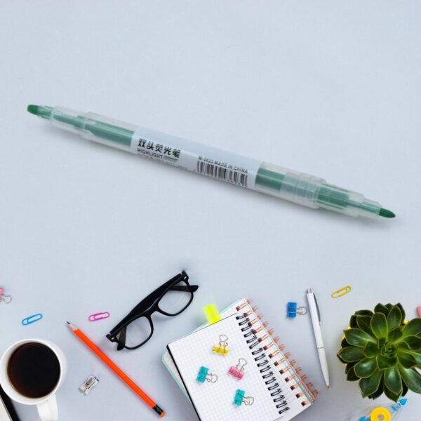 Dual-Headed Highlighter 6 Colors Double head Highlighter Pen, Perfect for Bible Study, Classroom and office for Children and Students (6 Pc Set) - Image 6