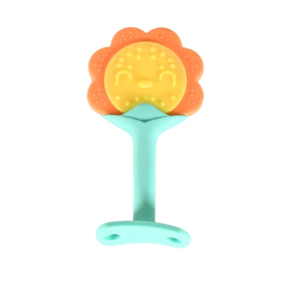 Baby Silicone Teether, Fruit Teether for Toddlers,100% Food Grade Silicone Teether, Non-Toxic & Latex Free Suitable for Kids Above 3 Months Sunflower, Moon Shape(1 Pc) - Image 6