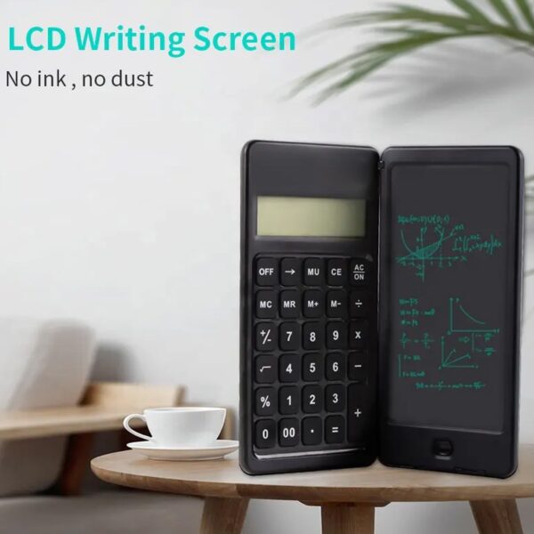 Foldable Calculator With 6 Inch LCD Tablet Digital Drawing Pad Stylus Pen Erase Button Lock Function Smart Calculator   -01 - Image 6