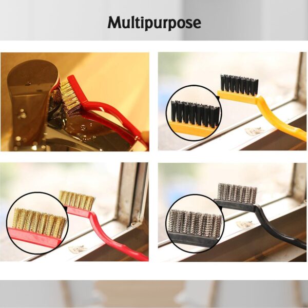 3-Piece Mini Wire Brush Set: Tackle Tough Cleaning Jobs (Multi-Material) - Image 11