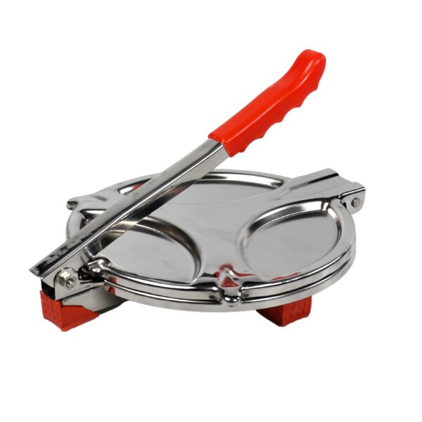 PURI PRESS MAKER - STAINLESS STEEL PURI MAKER PRESS MACHINE - ROTI CHAPATI PRESSER FOR HOME -KHAKHRA- PURI MAKER PRESS MACHINE WITH HANDLE, MANUAL PURI MAKER (MEDIUM) - Image 4