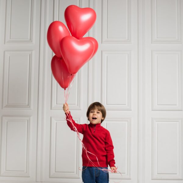 Heart shaped balloons Kinds of Rainbow Party Latex Balloons for Birthday / Anniversary / Valentine's / Wedding / Engagement Party Decoration Multicolor (20 Pcs Set) - Image 3